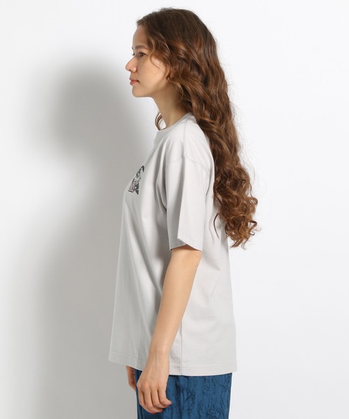 売れ筋商品|||イーブン アンド オド Tシャツ レディース トップス Print T-shirt - lilac L】【ウォッシャブル】イニシャルアニマルプリントTシャツ