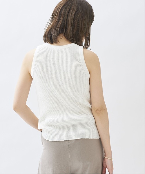 Plage 今季リブ編み長袖ニット plage ニット セーター linen mix loose プルオーバー