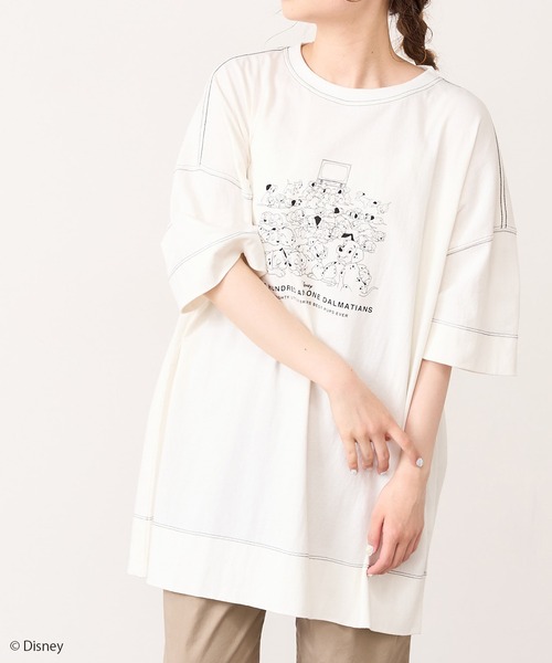 Disney（ディズニー）の「＜101匹わんちゃん＞プリントTシャツ（Tシャツ/カットソー・レディース・ホワイト系1/ホワイト系2/ブラック系1/ブラック系2・FREE）」の6枚目の写真
