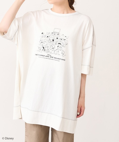 Disney（ディズニー）の「＜101匹わんちゃん＞プリントTシャツ（Tシャツ/カットソー・レディース・ホワイト系1/ホワイト系2/ブラック系1/ブラック系2・FREE）」の5枚目の写真