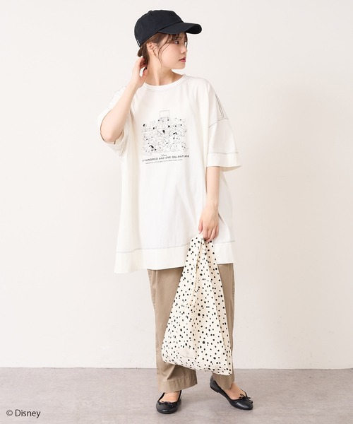 Disney（ディズニー）の「＜101匹わんちゃん＞プリントTシャツ（Tシャツ/カットソー・レディース・ホワイト系1/ホワイト系2/ブラック系1/ブラック系2・FREE）」の9枚目の写真