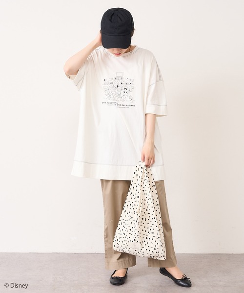 Disney（ディズニー）の「＜101匹わんちゃん＞プリントTシャツ（Tシャツ/カットソー・レディース・ホワイト系1/ホワイト系2/ブラック系1/ブラック系2・FREE）」の10枚目の写真