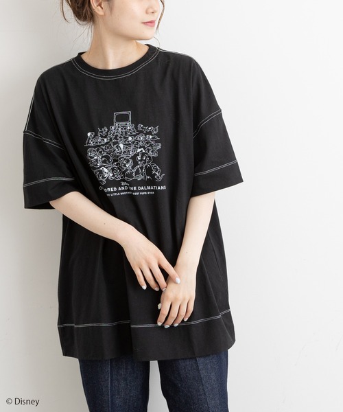 Disney（ディズニー）の「＜101匹わんちゃん＞プリントTシャツ（Tシャツ/カットソー・レディース・ホワイト系1/ホワイト系2/ブラック系1/ブラック系2・FREE）」の13枚目の写真