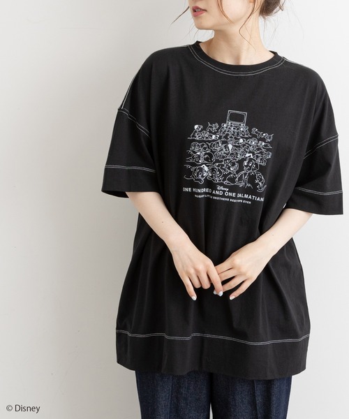 Disney（ディズニー）の「＜101匹わんちゃん＞プリントTシャツ（Tシャツ/カットソー・レディース・ホワイト系1/ホワイト系2/ブラック系1/ブラック系2・FREE）」の14枚目の写真