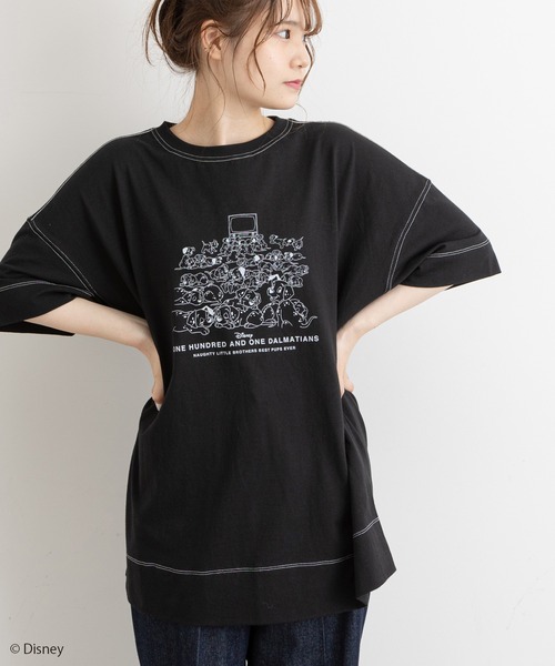 Disney（ディズニー）の「＜101匹わんちゃん＞プリントTシャツ（Tシャツ/カットソー・レディース・ホワイト系1/ホワイト系2/ブラック系1/ブラック系2・FREE）」の15枚目の写真