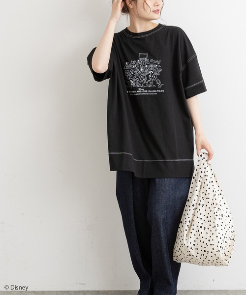 Disney（ディズニー）の「＜101匹わんちゃん＞プリントTシャツ（Tシャツ/カットソー・レディース・ホワイト系1/ホワイト系2/ブラック系1/ブラック系2・FREE）」の20枚目の写真