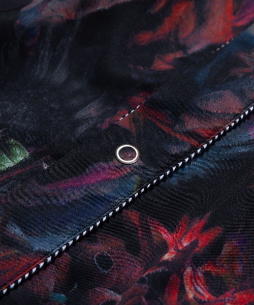 glamb（グラム）の「Flower feather long SH / フラワーフェザーロングシャツ（シャツ/ブラウス・メンズ・ブラック・L/M/S）」の4枚目の写真