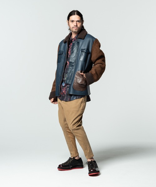 glamb（グラム）の「Flower feather long SH / フラワーフェザーロングシャツ（シャツ/ブラウス・メンズ・ブラック・L/M/S）」の9枚目の写真