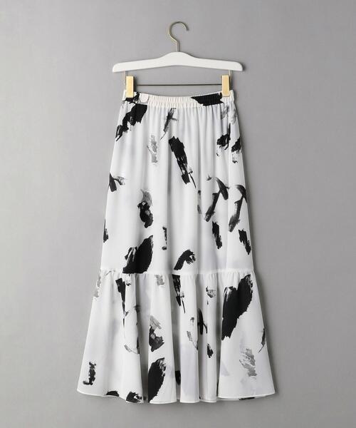 BEAUTY&YOUTH UNITED ARROWS（ビューティーアンドユースユナイテッドアローズ）の「BY プリントティアードスカート -ウォッシャブル-（スカート・レディース・ブラック/ダークグレー・FREE）」の10枚目の写真