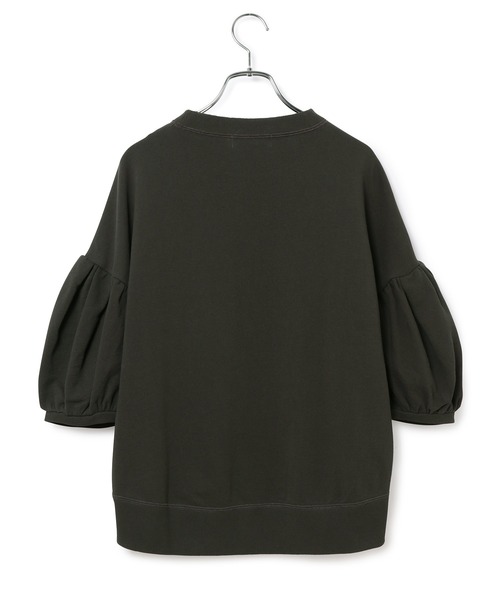 ADAM ET ROPE'(アダムエロペ)の「パワーショルダートレーナー(Tシャツ/カットソー・レディース・カーキ/スミクロ/キナリ・FREE)」の8枚目の写真