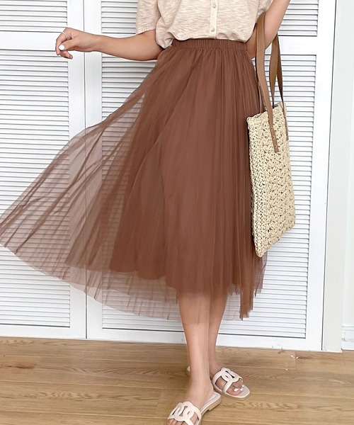 fd style（エフディ スタイル）の「[FD]ワルツスカート（スカート・レディース・ベージュ/ブラック/ブラウン・FREE）」の2枚目の写真