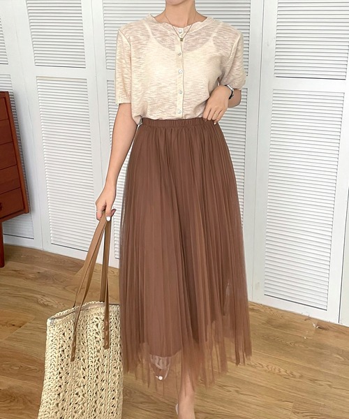 fd style（エフディ スタイル）の「[FD]ワルツスカート（スカート・レディース・ベージュ/ブラック/ブラウン・FREE）」の4枚目の写真