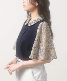 『レースデザインポロシャツ』