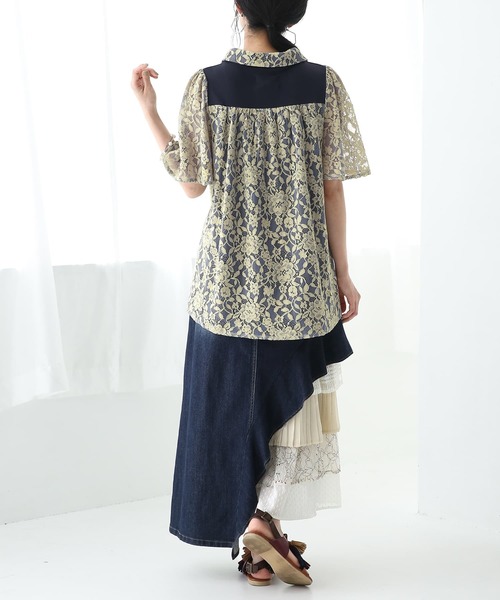 somari imagination（ソマリ イマジネーション）の「『レースデザインポロシャツ』（ポロシャツ・レディース・ネイビー・1/2）」の22枚目の写真