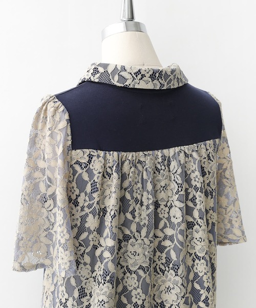 somari imagination（ソマリ イマジネーション）の「『レースデザインポロシャツ』（ポロシャツ・レディース・ネイビー・1/2）」の20枚目の写真