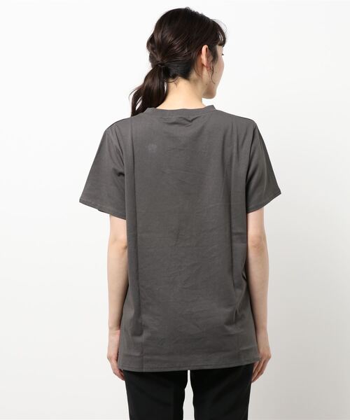 prose verse(プロズヴェール)の「ローマの休日シネマTシャツ(Tシャツ/カットソー・レディース・チャコールグレー/オフホワイト・フリ-)」の3枚目の写真