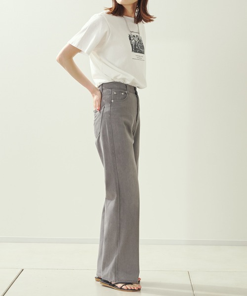 prose verse(プロズヴェール)の「ローマの休日シネマTシャツ(Tシャツ/カットソー・レディース・チャコールグレー/オフホワイト・フリ-)」の12枚目の写真