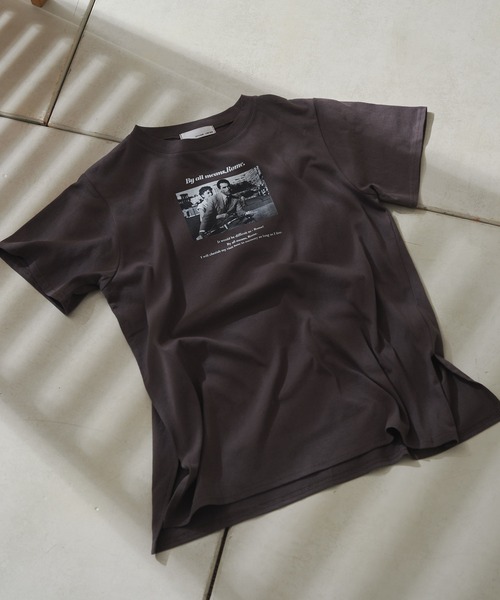 prose verse(プロズヴェール)の「ローマの休日シネマTシャツ(Tシャツ/カットソー・レディース・チャコールグレー/オフホワイト・フリ-)」の19枚目の写真