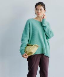 green label relaxing | ヘアリー クルーネック プルオーバー ニット(ニット/セーター)