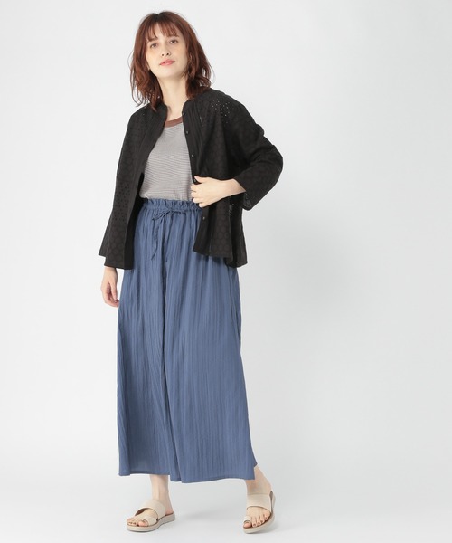 studio CLIP(スタディオクリップ)の「パッチワーク風羽織りブラウス(シャツ/ブラウス・レディース・オフホワイト/ブラック/ライトベージュ・MEDIUM/LARGE)」の14枚目の写真