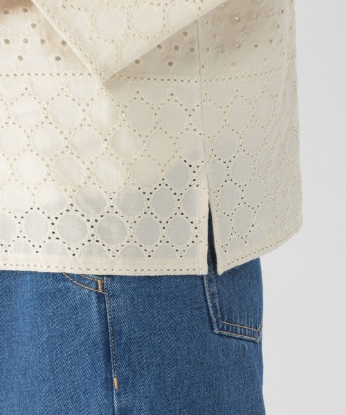 studio CLIP(スタディオクリップ)の「パッチワーク風羽織りブラウス(シャツ/ブラウス・レディース・オフホワイト/ブラック/ライトベージュ・MEDIUM/LARGE)」の17枚目の写真