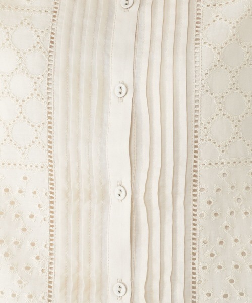 studio CLIP(スタディオクリップ)の「パッチワーク風羽織りブラウス(シャツ/ブラウス・レディース・オフホワイト/ブラック/ライトベージュ・MEDIUM/LARGE)」の15枚目の写真