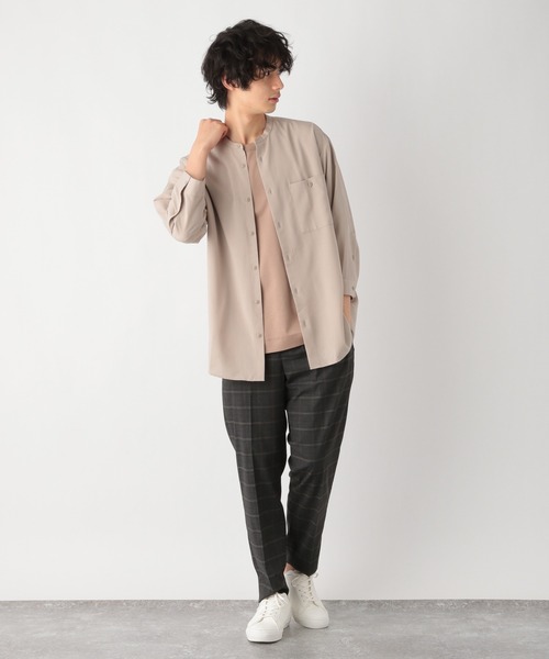 GLOBAL WORK（グローバルワーク）の「カイテキシャツ7分袖/957017（シャツ/ブラウス・メンズ・ブラック/ベージュ/グリーン・SMALL/MEDIUM/LARGE/X-LARGE）」の14枚目の写真