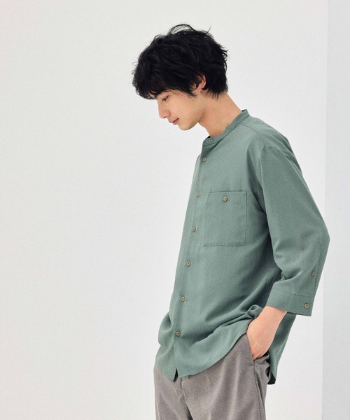 GLOBAL WORK（グローバルワーク）の「カイテキシャツ7分袖/957017（シャツ/ブラウス・メンズ・ブラック/ベージュ/グリーン・SMALL/MEDIUM/LARGE/X-LARGE）」の20枚目の写真