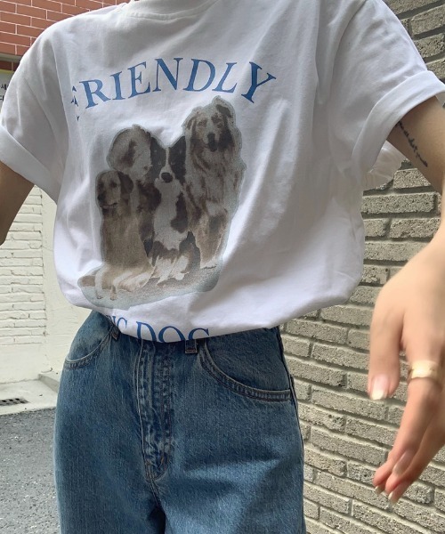 MANGROVE（マングローブ）の「BIGDOG　tee（Tシャツ/カットソー・レディース・ホワイト/ブラック・FREE）」の15枚目の写真