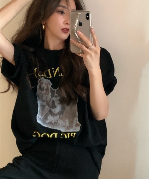MANGROVE（マングローブ）の「BIGDOG　tee（Tシャツ/カットソー・レディース・ホワイト/ブラック・FREE）」の14枚目の写真