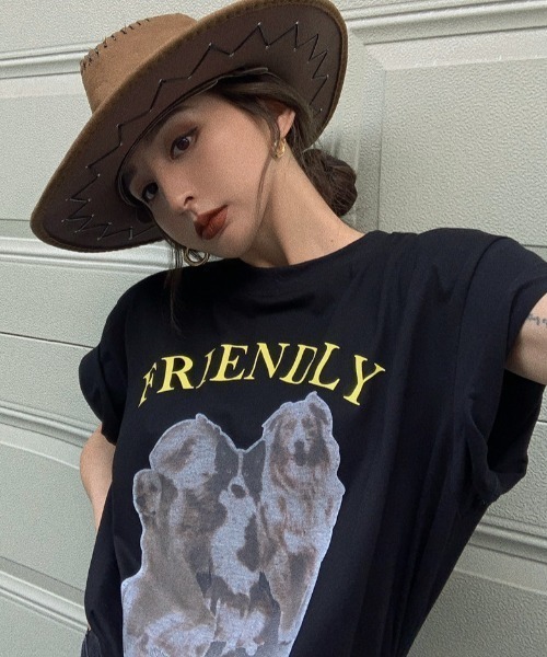 MANGROVE（マングローブ）の「BIGDOG　tee（Tシャツ/カットソー・レディース・ホワイト/ブラック・FREE）」の16枚目の写真