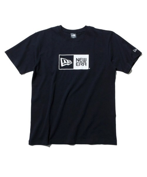 NEW ERA（ニューエラ）の「【NEW ERA】コットン Tシャツ ボックスロゴ [BSC]（Tシャツ/カットソー・メンズ・ブラック/ホワイト・L/XL/M/S）」の2枚目の写真