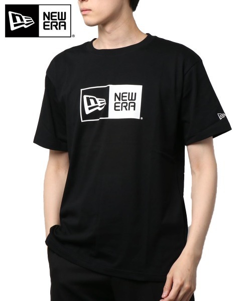 NEW ERA（ニューエラ）の「【NEW ERA】コットン Tシャツ ボックスロゴ [BSC]（Tシャツ/カットソー・メンズ・ブラック/ホワイト・L/XL/M/S）」の9枚目の写真
