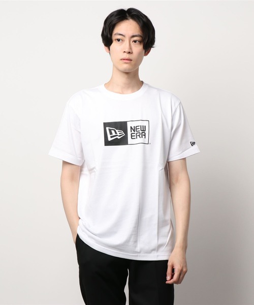 NEW ERA（ニューエラ）の「【NEW ERA】コットン Tシャツ ボックスロゴ [BSC]（Tシャツ/カットソー・メンズ・ブラック/ホワイト・L/XL/M/S）」の5枚目の写真