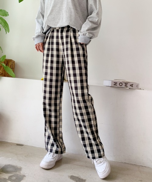 at12:03（アットイチニーゼロサン）の「ストレートチェックパンツ（スラックス・レディース・その他1・FREE）」の7枚目の写真