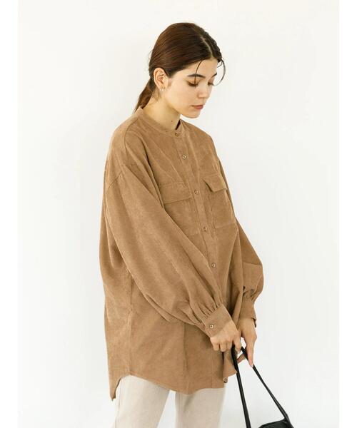 koe（コエ）の「コーデュロイシャツチュニック*（シャツ/ブラウス・レディース・ブラック/ベージュ/グリーン/アイボリー・FREE）」の12枚目の写真