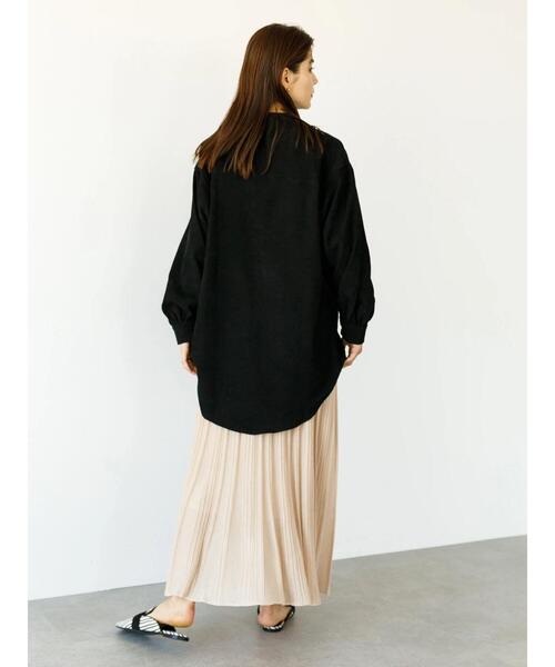 koe（コエ）の「コーデュロイシャツチュニック*（シャツ/ブラウス・レディース・ブラック/ベージュ/グリーン/アイボリー・FREE）」の17枚目の写真