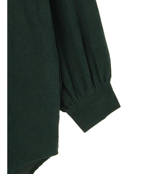 koe（コエ）の「コーデュロイシャツチュニック*（シャツ/ブラウス・レディース・ブラック/ベージュ/グリーン/アイボリー・FREE）」の11枚目の写真