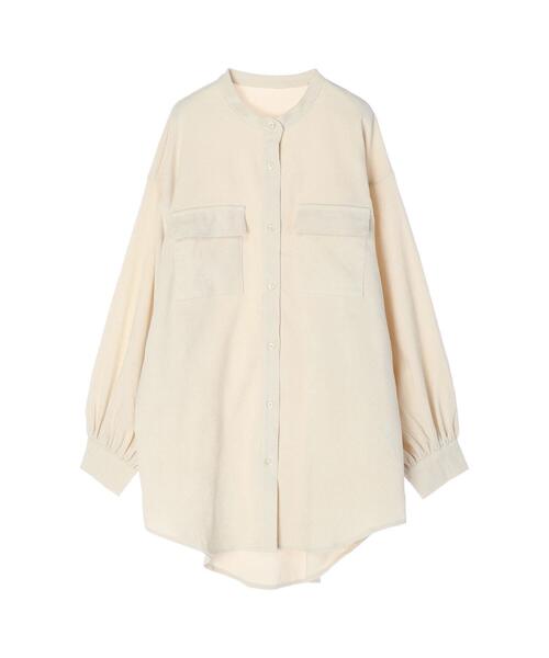 koe（コエ）の「コーデュロイシャツチュニック*（シャツ/ブラウス・レディース・ブラック/ベージュ/グリーン/アイボリー・FREE）」の8枚目の写真