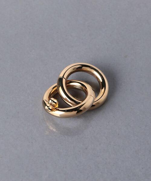 Laura Lombardi（ローラロンバルディ）の「＜LAURA LOMBARDI（ローラ ロンバルディ）＞INTERLOCK ピアス（ピアス（両耳用）・レディース・ゴールド・FREE）」の3枚目の写真