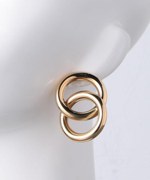 Laura Lombardi（ローラロンバルディ）の「＜LAURA LOMBARDI（ローラ ロンバルディ）＞INTERLOCK ピアス（ピアス（両耳用）・レディース・ゴールド・FREE）」の5枚目の写真