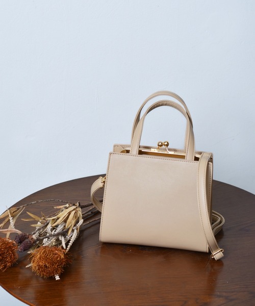 RETRO GIRL（レトロガール）の「ガマ口スクエアミニBAG（ショルダーバッグ・レディース・アイボリー/ブラック/ダークグリーン/ダークブラウン/ベージュ・FREE）」の4枚目の写真