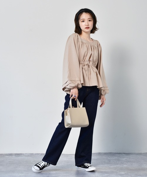 RETRO GIRL（レトロガール）の「ガマ口スクエアミニBAG（ショルダーバッグ・レディース・アイボリー/ブラック/ダークグリーン/ダークブラウン/ベージュ・FREE）」の12枚目の写真