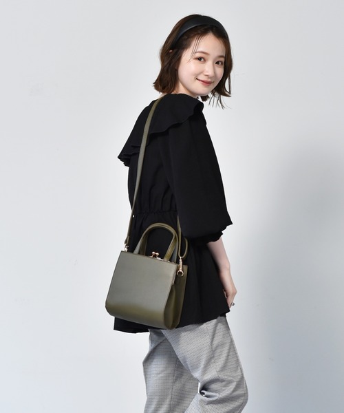 RETRO GIRL（レトロガール）の「ガマ口スクエアミニBAG（ショルダーバッグ・レディース・アイボリー/ブラック/ダークグリーン/ダークブラウン/ベージュ・FREE）」の11枚目の写真