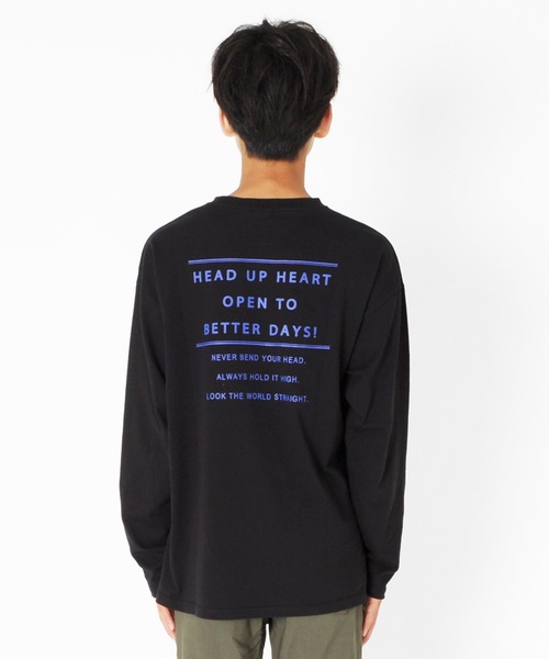 GLAZOS（グラソス）の「天竺・ドロップショルダーバックプリント長袖Tシャツ（Tシャツ/カットソー・キッズ・ブラック/ベージュ/ホワイト/カーキ・130cm/140cm/150cm/160cm/170cm）」の14枚目の写真