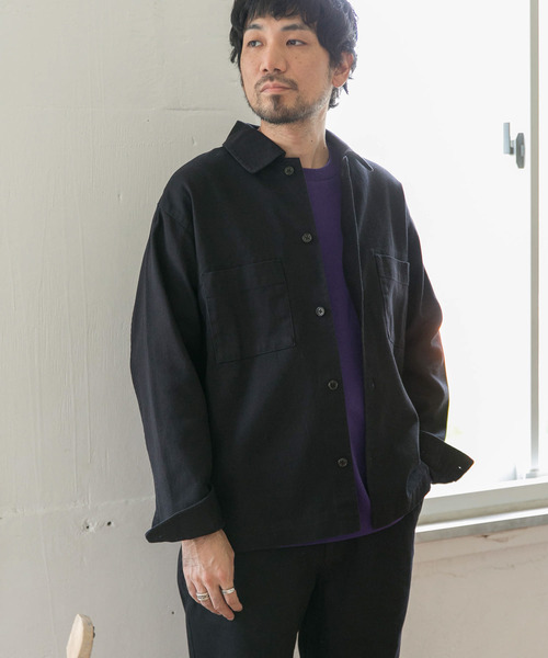 URBAN RESEARCH DOORS（アーバンリサーチドアーズ）の「デニムボックスシャツジャケット（デニムジャケット・メンズ・インディゴブルー/ブラック・40/38）」の11枚目の写真