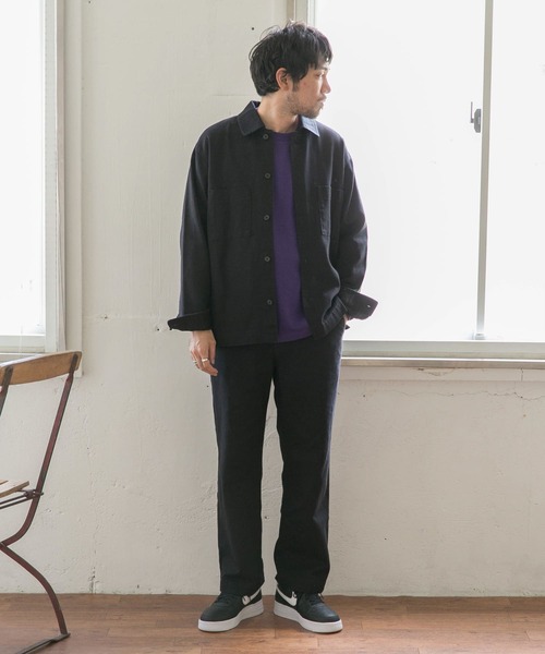 URBAN RESEARCH DOORS（アーバンリサーチドアーズ）の「デニムボックスシャツジャケット（デニムジャケット・メンズ・インディゴブルー/ブラック・40/38）」の14枚目の写真