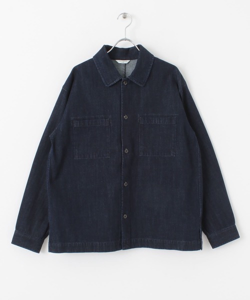 URBAN RESEARCH DOORS（アーバンリサーチドアーズ）の「デニムボックスシャツジャケット（デニムジャケット・メンズ・インディゴブルー/ブラック・40/38）」の19枚目の写真