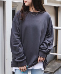 WEGO/ドロップショルダーカラープルオーバー