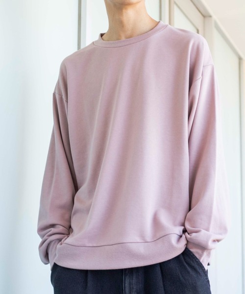 WEGO（ウィゴー）の「WEGO/ドロップショルダーカラープルオーバー（スウェット・メンズ・ブラウン/イエロー/ブルー系その他/ブルー/ホワイト/オレンジ/レッド/オートミール/パープル/ピンク/グリーン/スミクロ/ケリー/ネイビー/ピンク系その他・MEDIUM/LARGE/X-LARGE）」の12枚目の写真